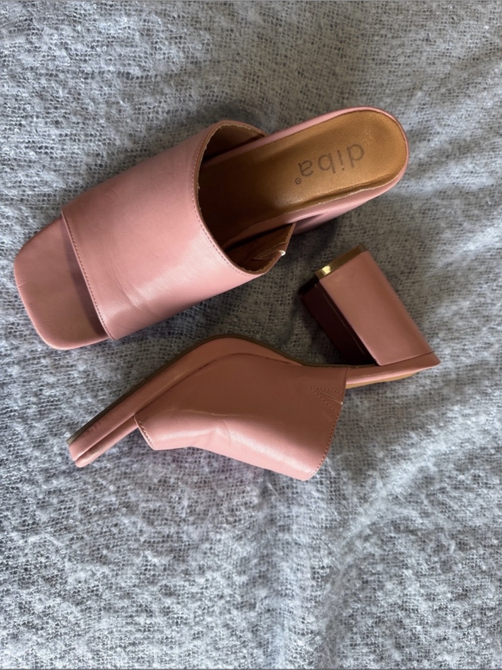 Pink Square Toe Heels - Picture 2 of 7